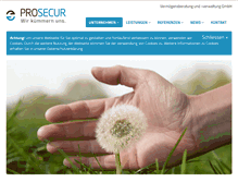 Tablet Screenshot of pro-secur.de